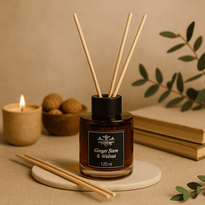 Reed Diffuser Ginger Stem and Walnut 120ml - SHAMTAM.COM
