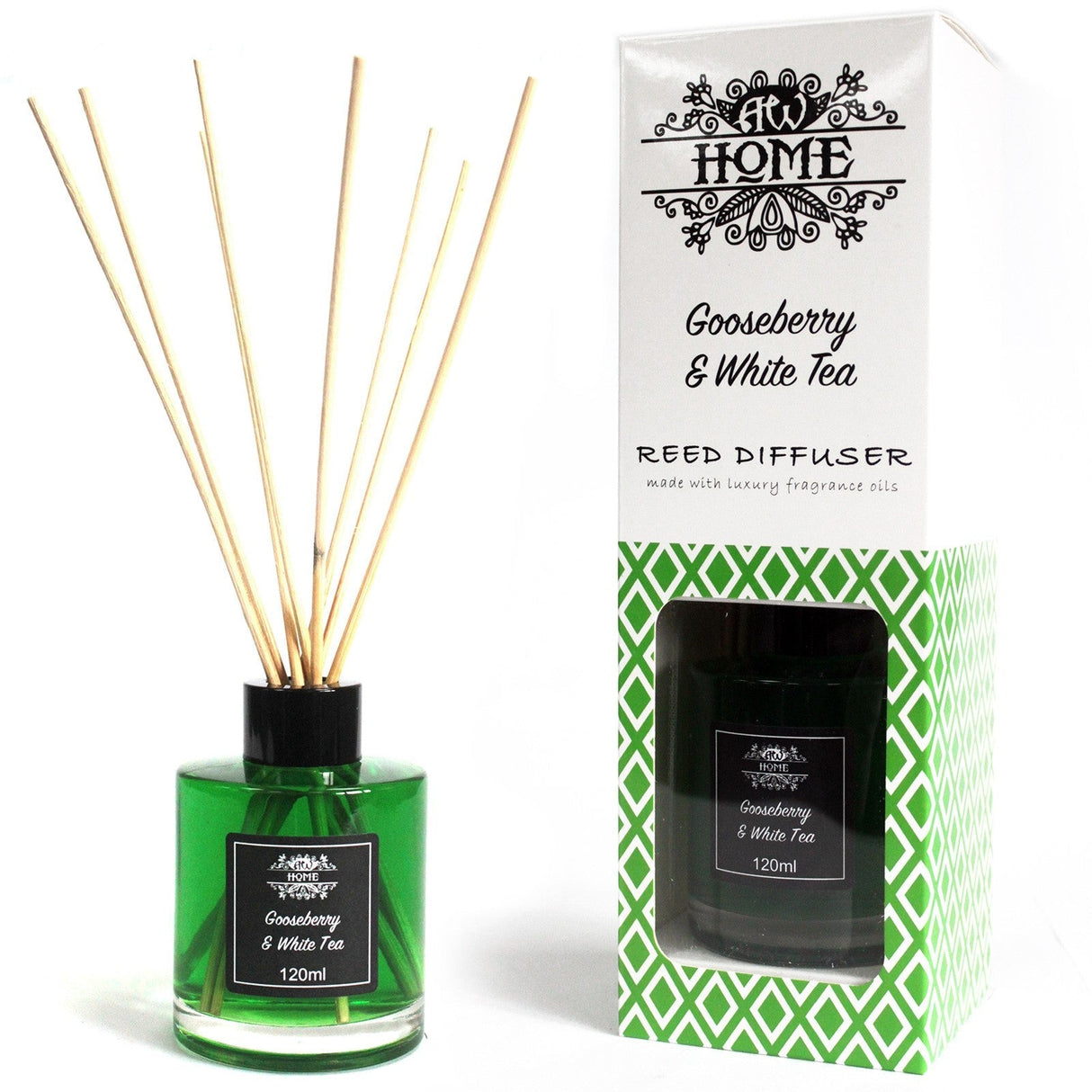 Reed Diffuser - Gooseberry & White Tea 120ml - SHAMTAM.COM