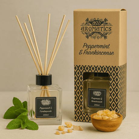 Reed Diffuser Peppermint and Frankincense 200ml - SHAMTAM.COM