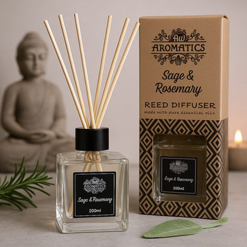 Reed Diffuser Salvia och Rosmarin, 200ml Uråldrig Visdom