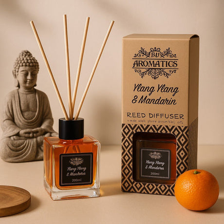 Reed Diffuser Ylang Ylang And Mandarin Essential Oil - SHAMTAM.COM