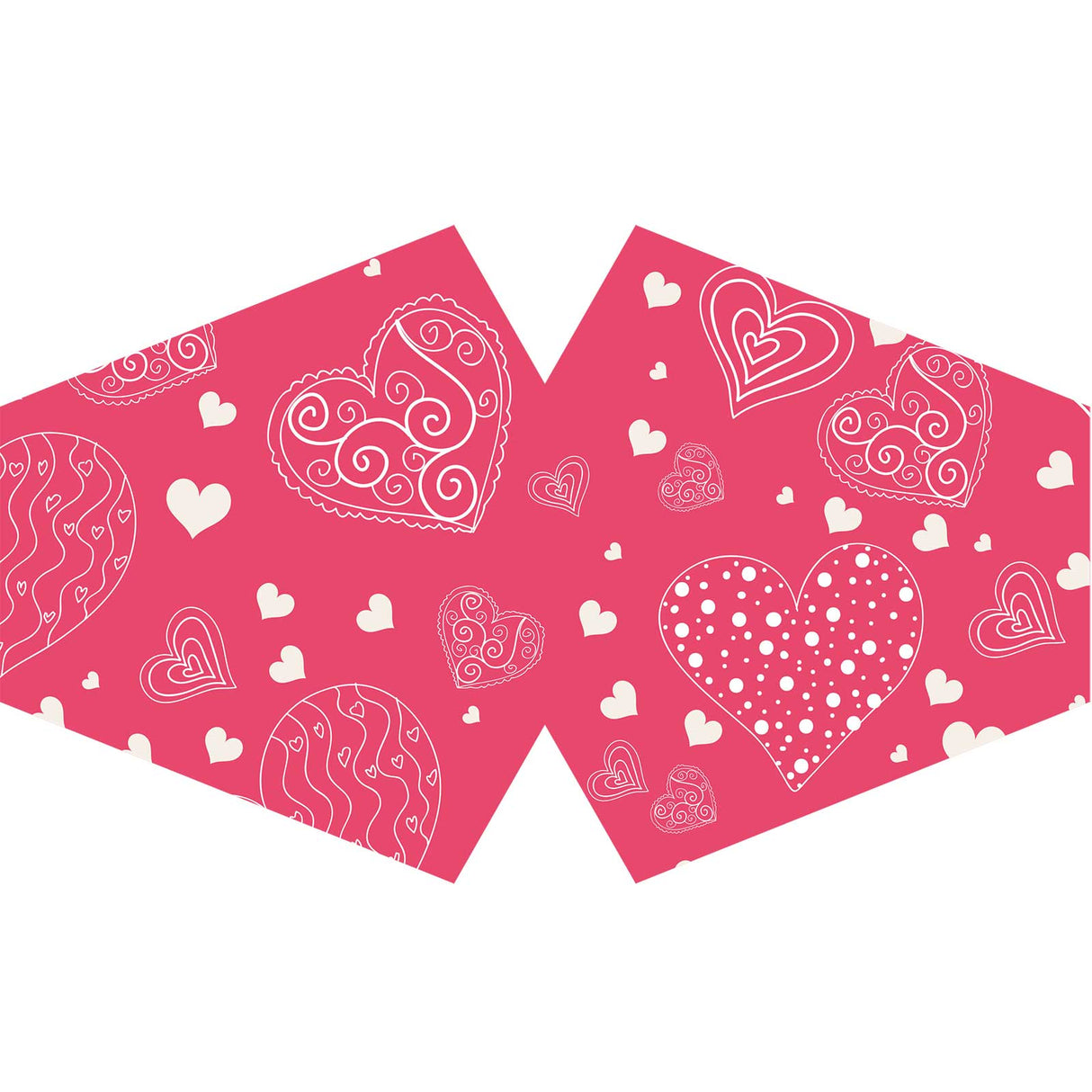 Fashion Face Mask - Pink Hearts (Adult) - SHAMTAM.COM