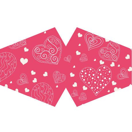 Fashion Face Mask - Pink Hearts (Adult) - SHAMTAM.COM