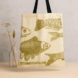 Reversible Cotton Tote Bag 38x42cm 2 Designs - SHAMTAM.COM