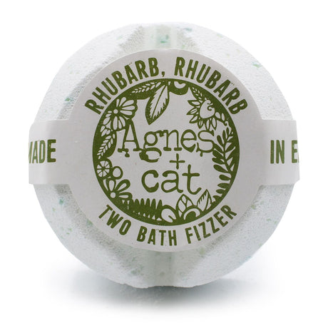 Rhubarb Bath Fizzer Vegan UK - Made Agnes and Cat - SHAMTAM.COM