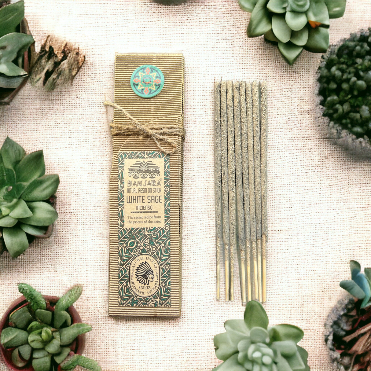 White Sage Incense - Ritual Resin on Stick - SHAMTAM.COM