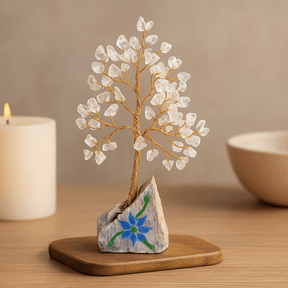 Rock Crystal Gemstone Tree - 160 Gemstones - SHAMTAM.COM