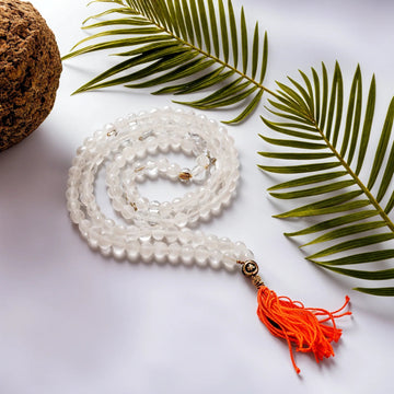Rock Crystal Japa Mala, 108 Beads