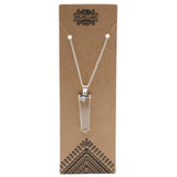 Rock Quartz Pendant Crystal Gemstone Flat Pencil - SHAMTAM.COM