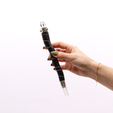 Natural Curved Wood and Rock Quartz Wand - SHAMTAM.COM