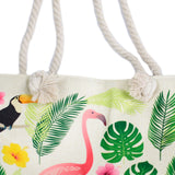 Rope Handle Bag - Flamingo & More - SHAMTAM.COM