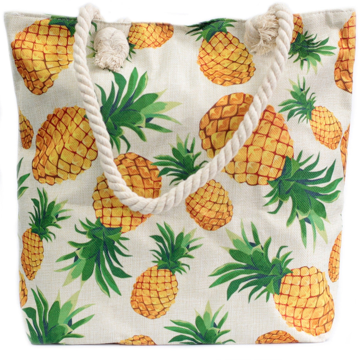 Rope Handle Bag - Pineapples - SHAMTAM.COM