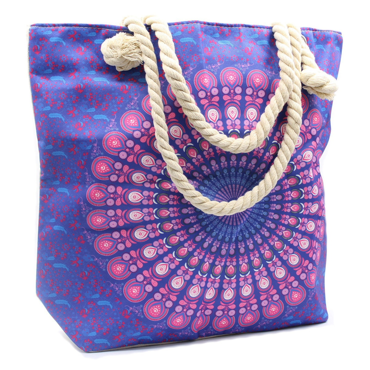 Rope Handle Mandela Bag - Purple Blue - SHAMTAM.COM