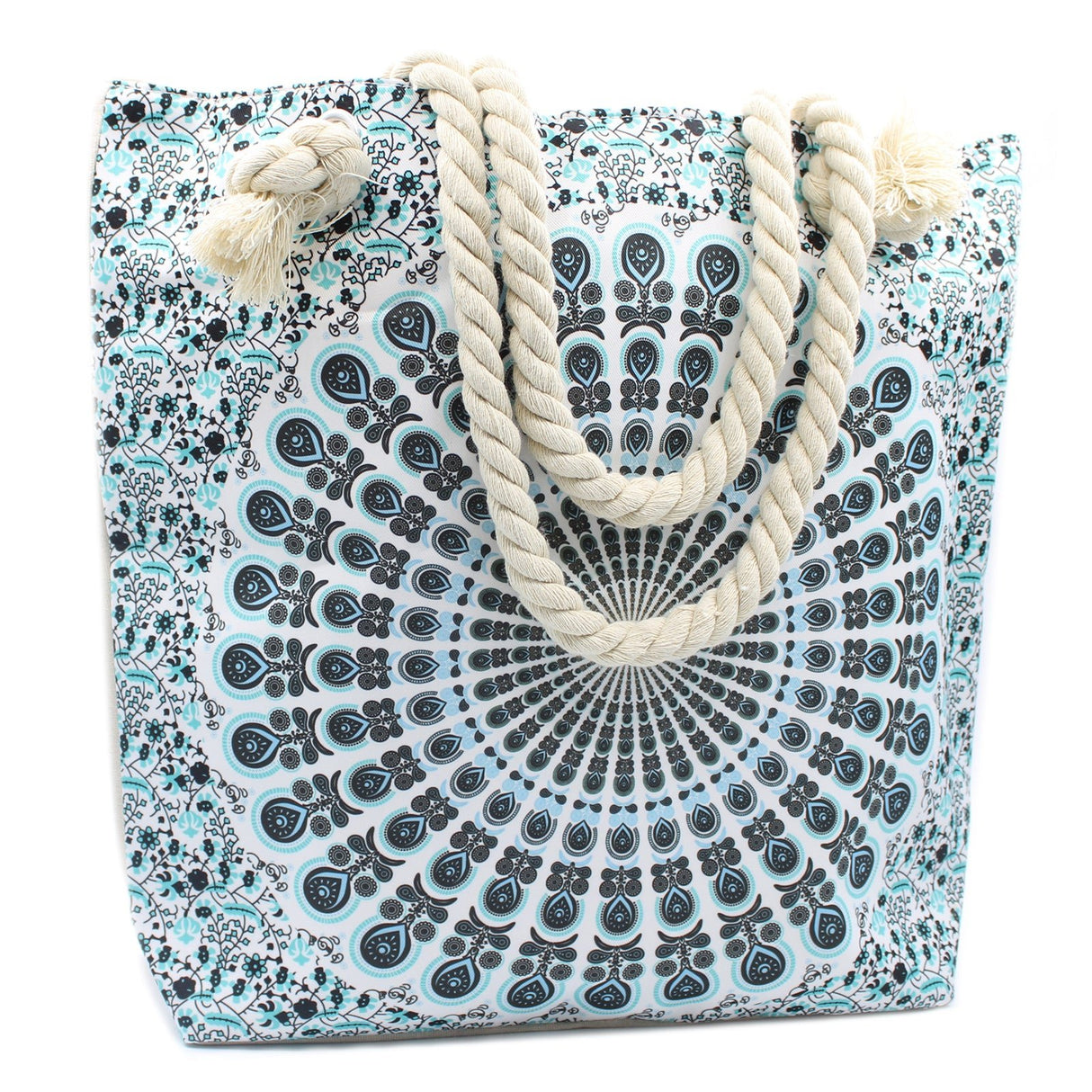 Rope Handle Mandela Bag - Sky Blue - SHAMTAM.COM