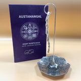 Astamangal Rope Incense and Silver Plated Burner Set - SHAMTAM.COM