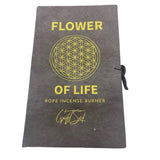 Flower of Life Rope Incense and Silver Plated Burner Set - SHAMTAM.COM