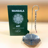 Mandala Flower Rope Incense and Silver Plated Burner Set - SHAMTAM.COM