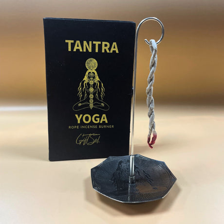 Tantra Yoga Rope Incense and Silver Plated Burner Set - SHAMTAM.COM