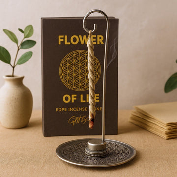 Set de brûleurs d’encens corde 10 pièces Fleur de Vie