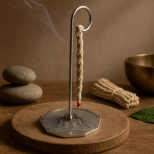 Rope Incense Silver Plated Chakra Holder, 10 Ropes - SHAMTAM.COM