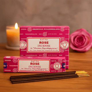 Rose Røgelsespinde 15 g Satya