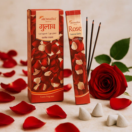 Rose Incense Sticks Charcoal - Free Aromatika - SHAMTAM.COM