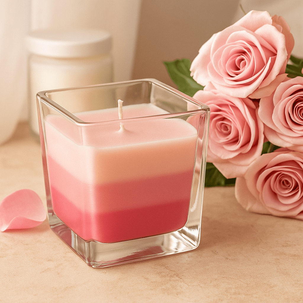 Rose Jar Candle, Rainbow - SHAMTAM.COM