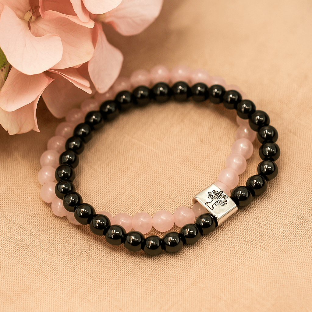 Rose Quartz Crystal Bracelet, Magnetic - SHAMTAM.COM