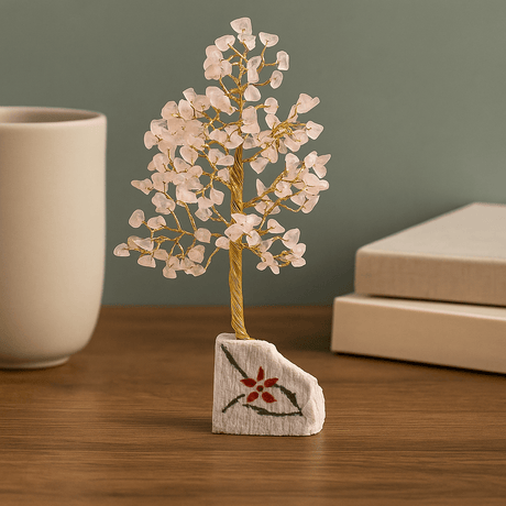 Rose Quartz Crystal Tree, 320 Gemstones - SHAMTAM.COM