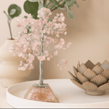Rose Quartz Crystal Tree Orgonite Base 320 Gemstones - SHAMTAM.COM