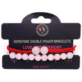 Rose Quartz Double Power Bracelets Gemstone - SHAMTAM.COM