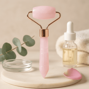 Rose Quartz Facial Roller Massager - SHAMTAM.COM