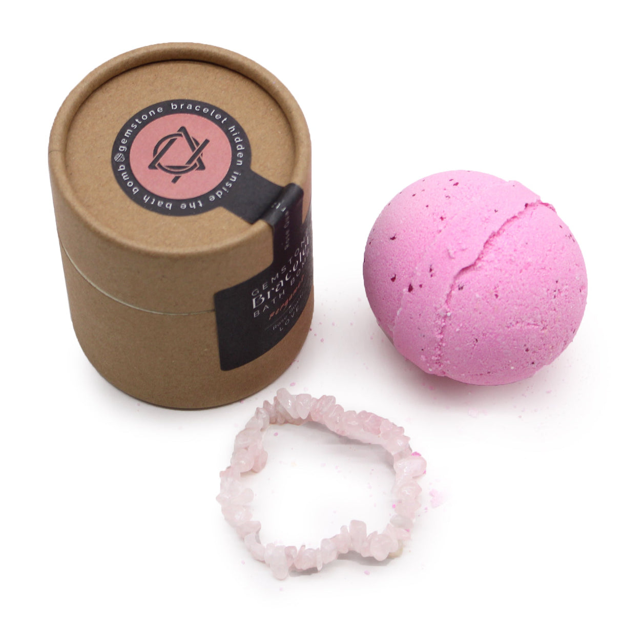 Rose Quartz Gem Bracelet Bath Bomb - SHAMTAM.COM