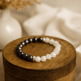 Rose Quartz Gemstone Bracelet Faceted Magnetic - SHAMTAM.COM