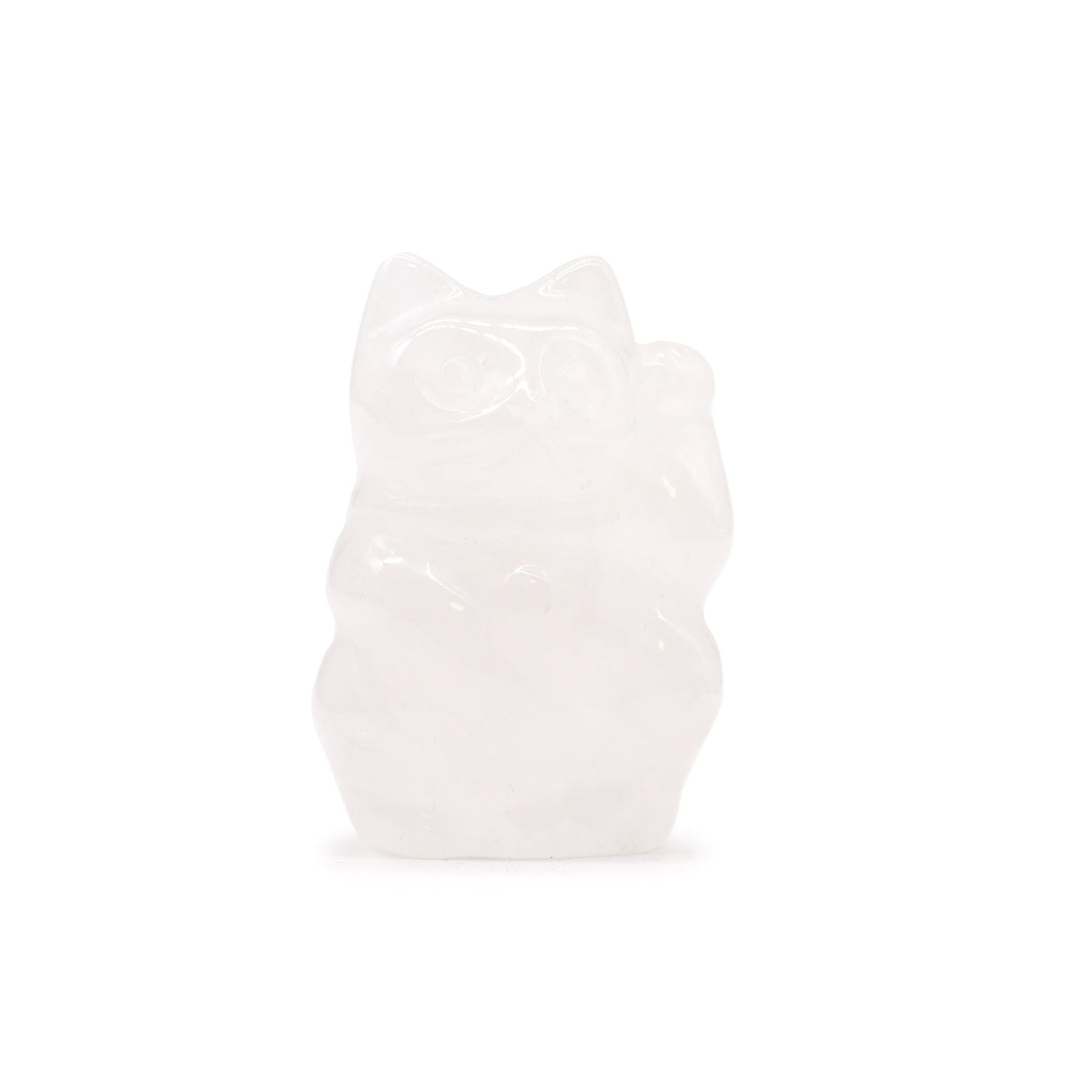 Rose Quartz Lucky Cat - 50x35x25mm - SHAMTAM.COM