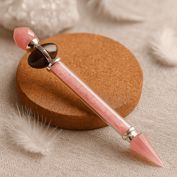 Rose Quartz Shiva Lingam Crystal Wand