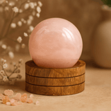 Rose Quartz Sphere 50mm With Stand - SHAMTAM.COM