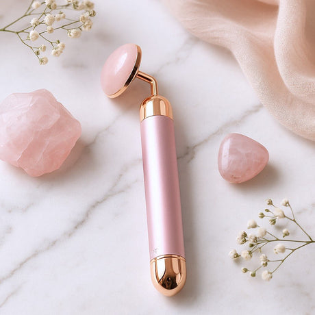 Rose Quartz Vibrating Face Massager - SHAMTAM.COM