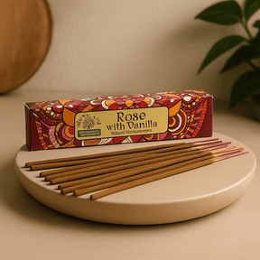 Rose Vanilla Masala Incense Sticks, Namaste - SHAMTAM.COM