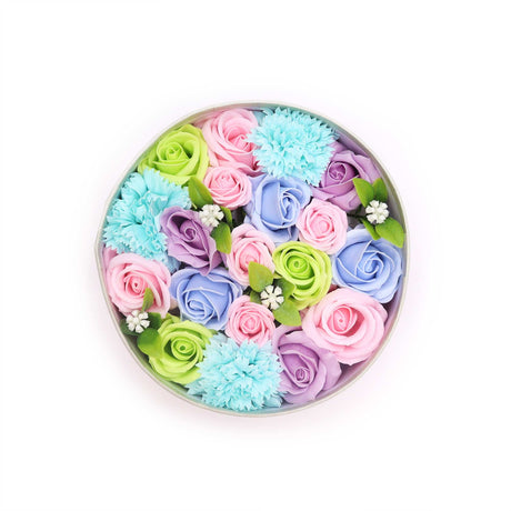 Soap Flowers Round Box - Baby Blessings - Blues - SHAMTAM.COM