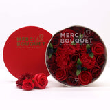 Soap Flowers Round Box - Classic Red Roses - SHAMTAM.COM