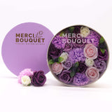 Soap Flowers Round Box - Lavender Rose & Carnation - SHAMTAM.COM