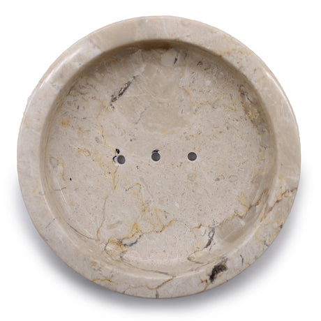 Round Honey Marble Flat Soap Dish - SHAMTAM.COM