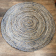 Round Jute and Recycle Denim Rug - 150 cm - SHAMTAM.COM