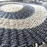 Seagrass Rug Black & Tan - Circles - 1m - SHAMTAM.COM