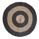 Seagrass Rug Black & Tan - Circles - 1m - SHAMTAM.COM