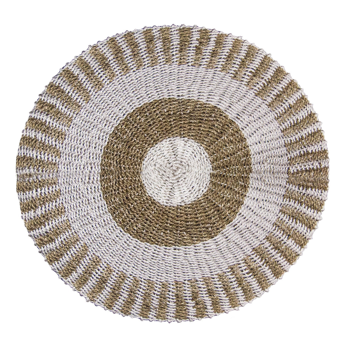 Seagrass Rug White & Tan - Sun - 1m - SHAMTAM.COM