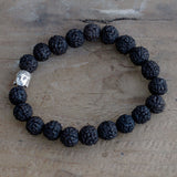 Rudraksha Bracelet Buddha Mala - Dark - SHAMTAM.COM