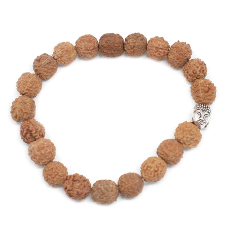 Rudraksha Bracelet Buddha Mala - Natural - SHAMTAM.COM