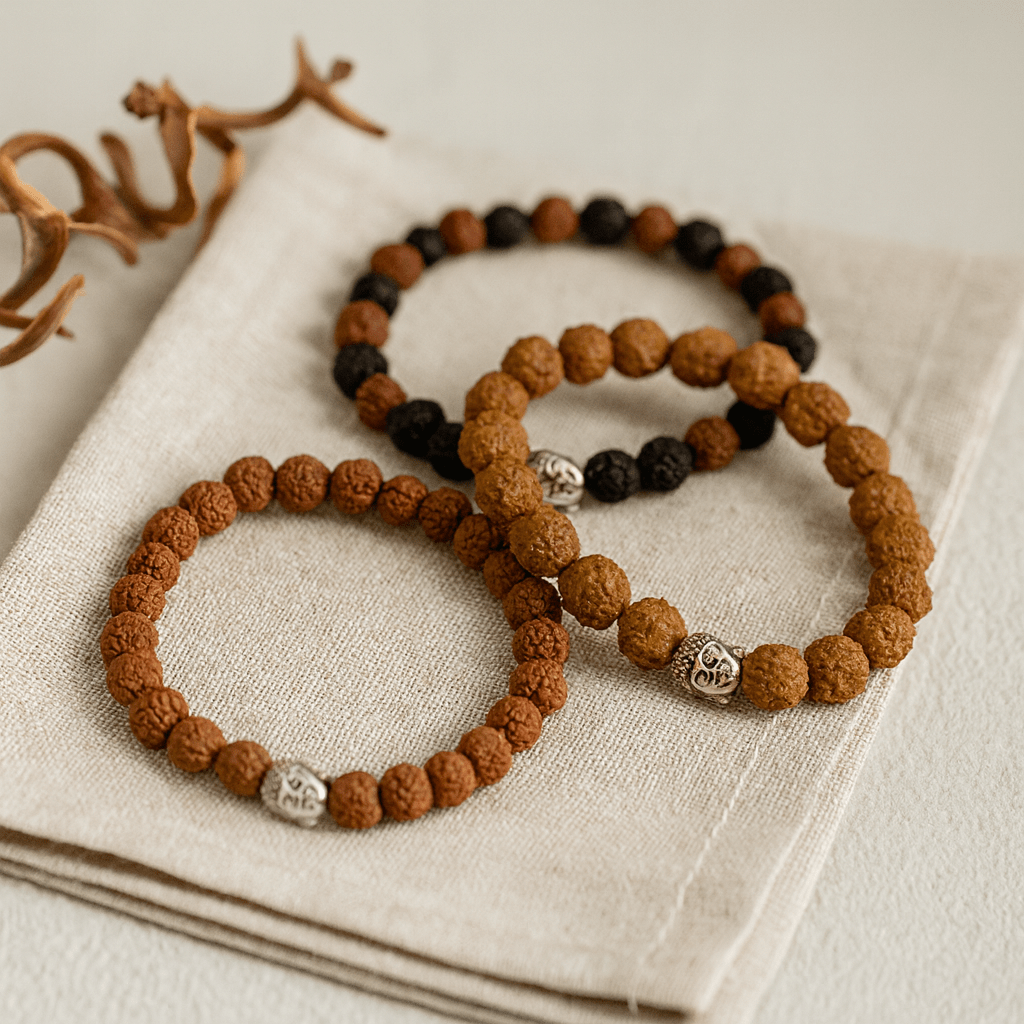 Rudraksha Buddha Bangles Assorted Designs - SHAMTAM.COM
